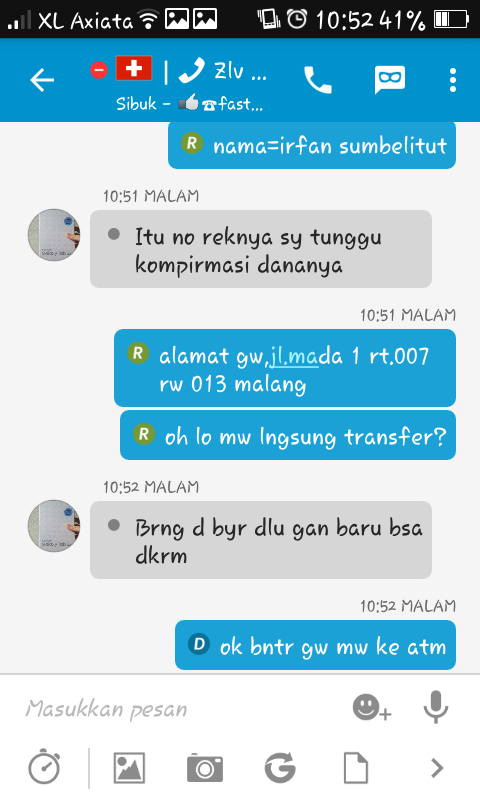 nih gan bukti ane niat ngisengin penipu kupret