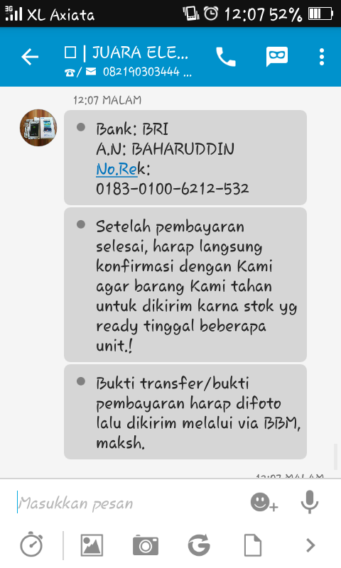 nih gan bukti ane niat ngisengin penipu kupret