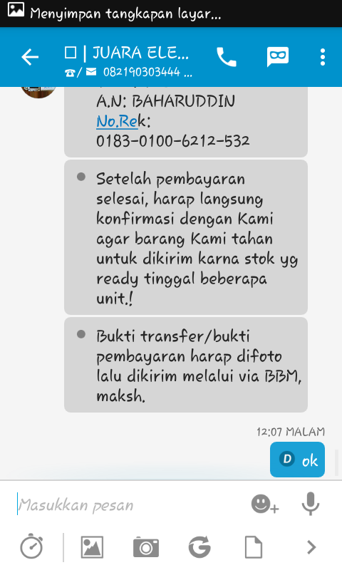 nih gan bukti ane niat ngisengin penipu kupret