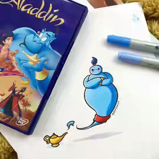 Baymax di illustrasikan sebagai karakter Disney yang lain ??