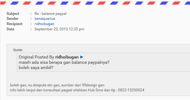 Penipu Balance Paypal