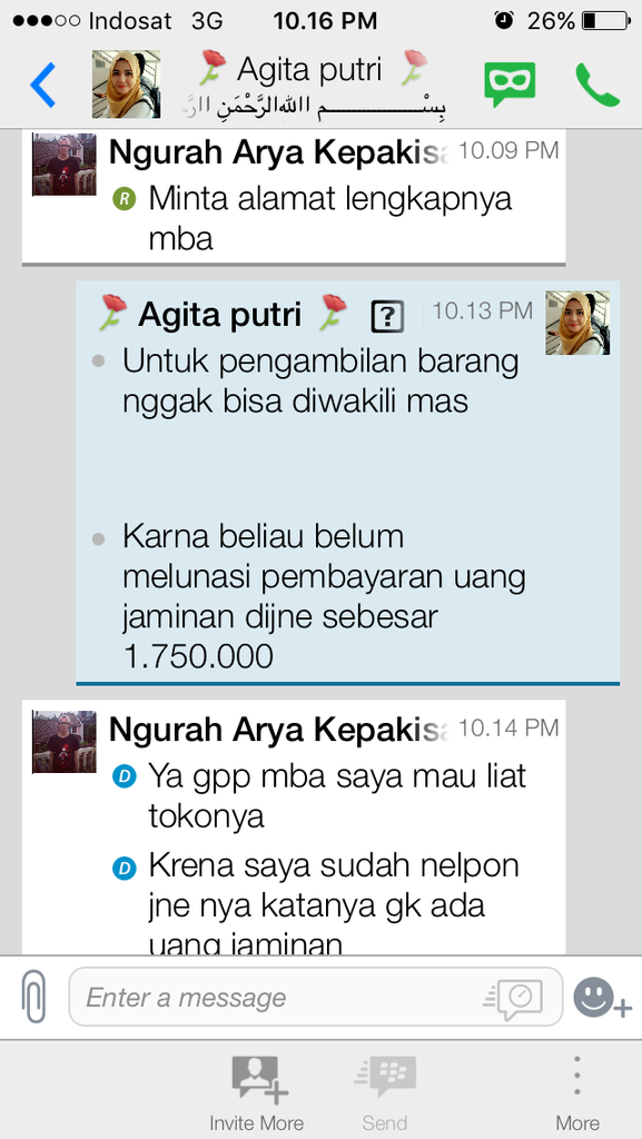 Penipuan Online Shop &quot;Agita Shop&quot;