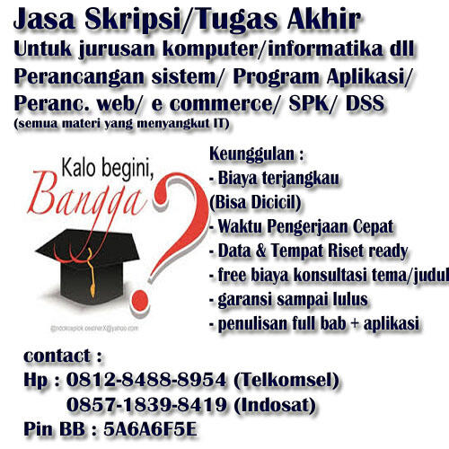 Jasa Konsultasi Bimbingan Skripsi/ Tugas Akhir