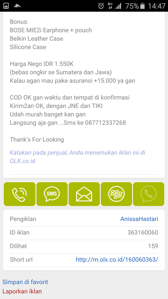 &#91;JUST SHARE&#93; SERING BELANJA DI SITUS ONLINE, AKHIRNYA ANE KENA TIPU JUGA DI OL*.CO.ID