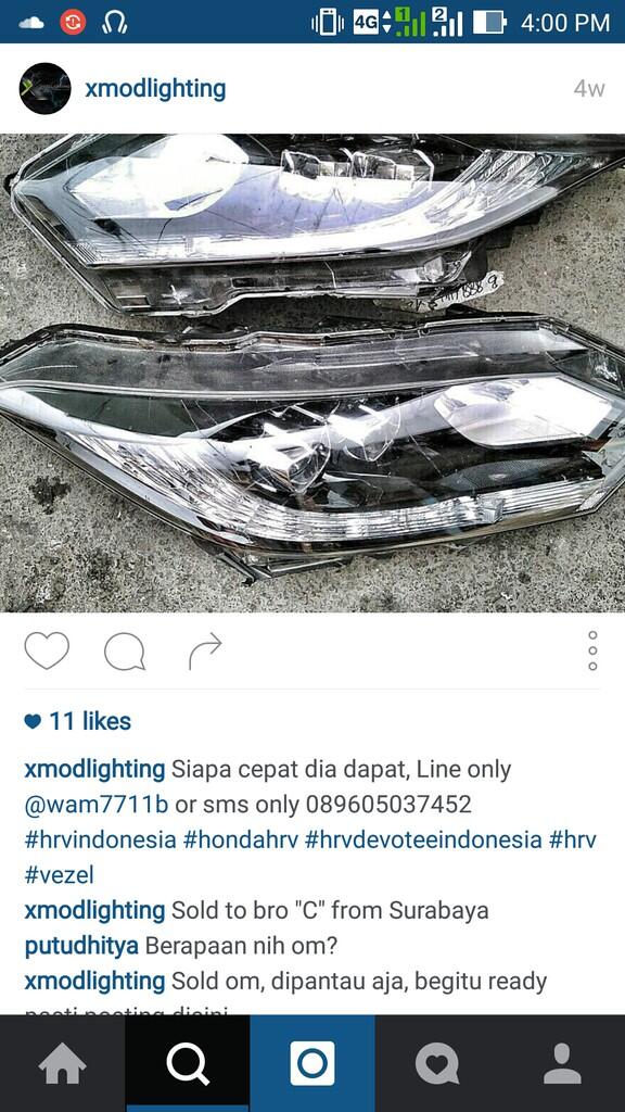 SURAT TERBUKA UNTUK PIHAK XMOD LIGHTING HEADLAMP HRV 1.8 BEKAS!