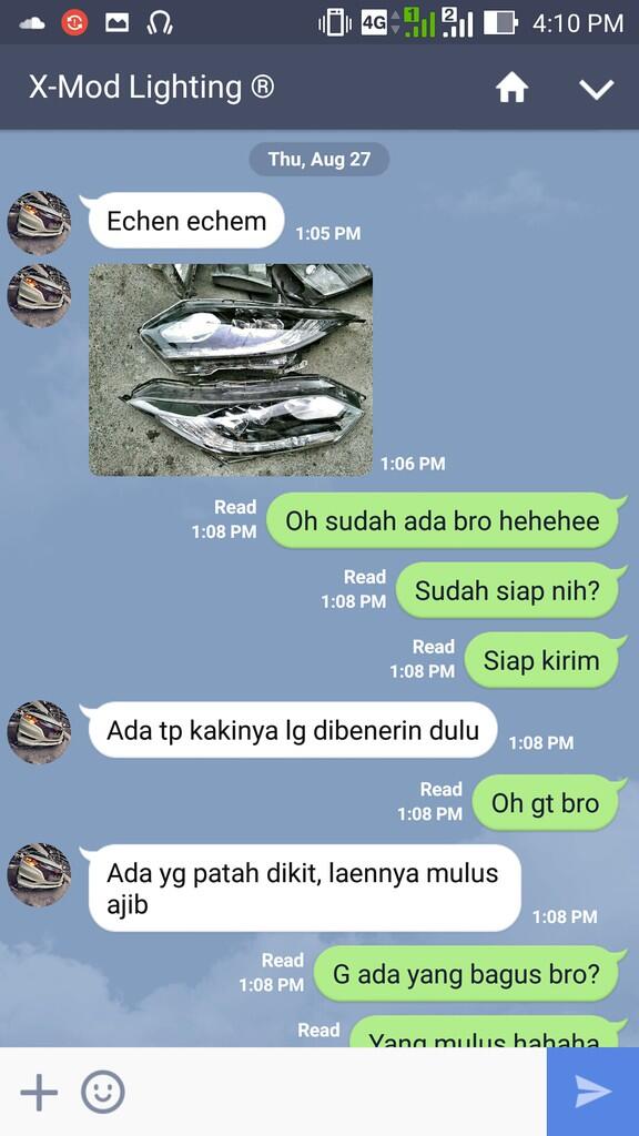 SURAT TERBUKA UNTUK PIHAK XMOD LIGHTING HEADLAMP HRV 1.8 BEKAS!