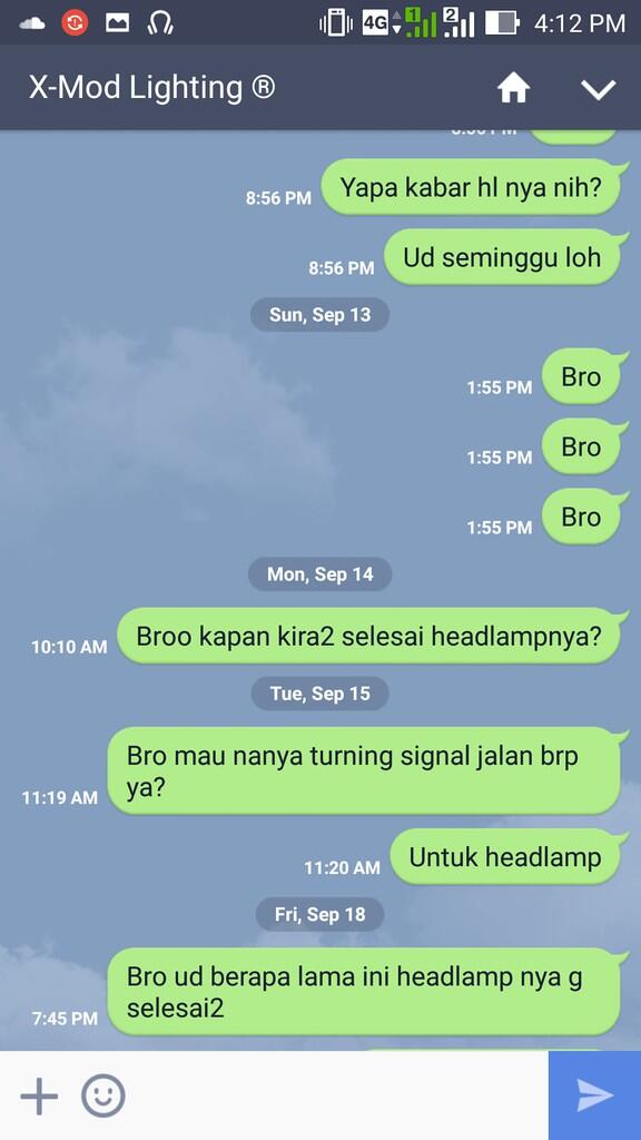 SURAT TERBUKA UNTUK PIHAK XMOD LIGHTING HEADLAMP HRV 1.8 BEKAS!