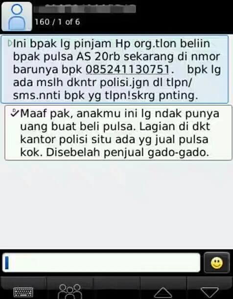 Yang Pernah Dapet SMS Penipuan dsb, Silahkan Masuk