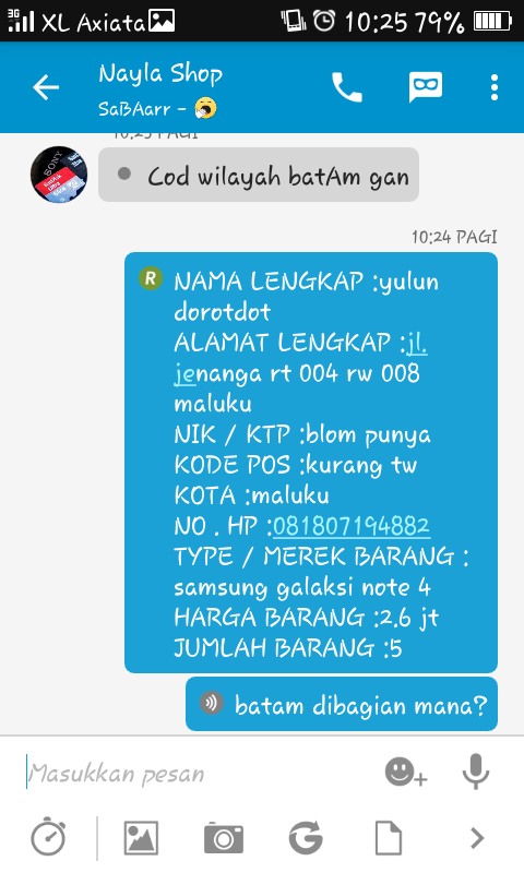 nih gan update-an,korban yg memaksa penipu buat diisengin