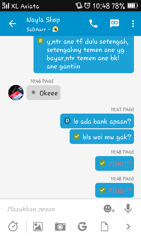 nih gan update-an,korban yg memaksa penipu buat diisengin