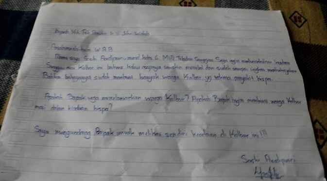 [SURAT UNTUK SANG PENGUASA]Surat dari Murid di Wilayah Kabut Asap: Kepada Pak Jokowi.