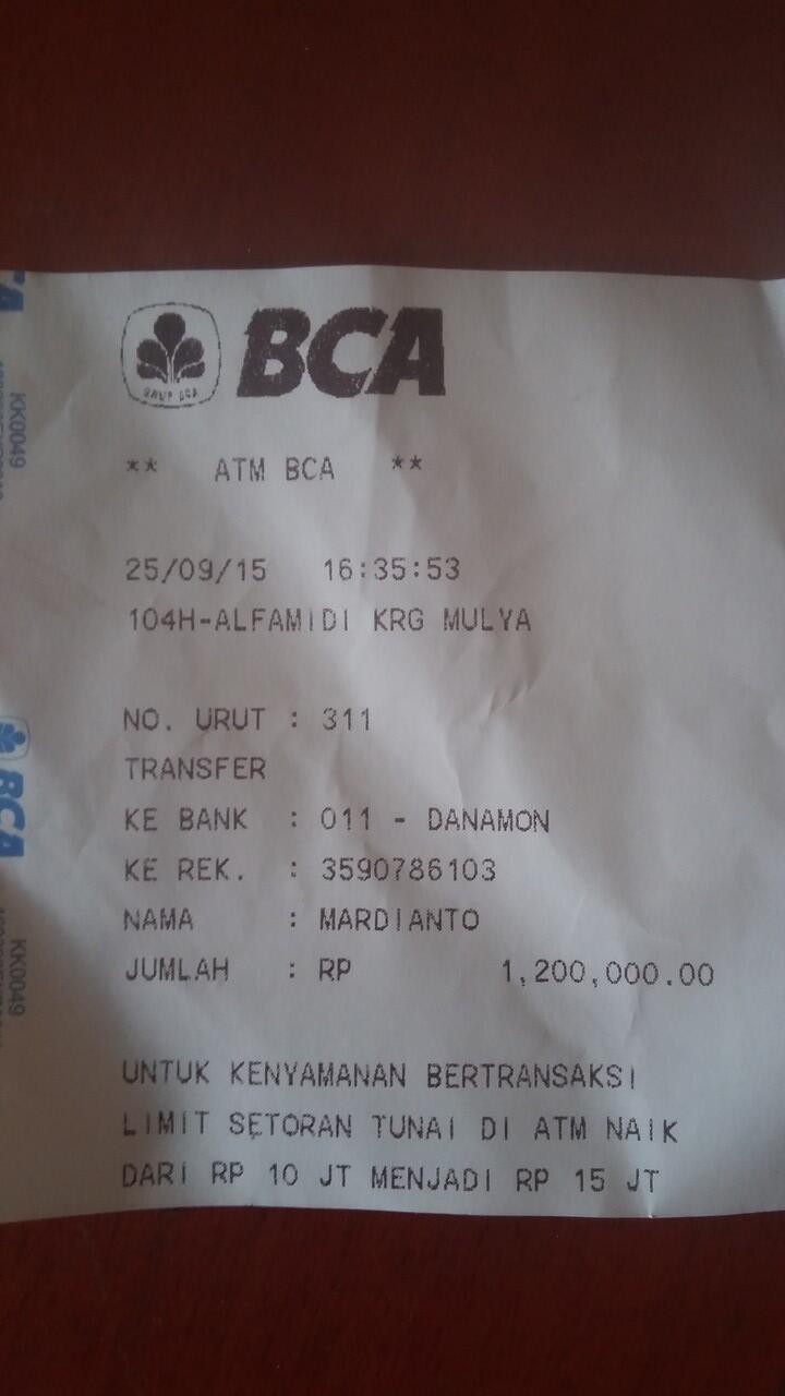 Surat Terbuka Penipuan Online Atas nama Mardianto Rek Danamon