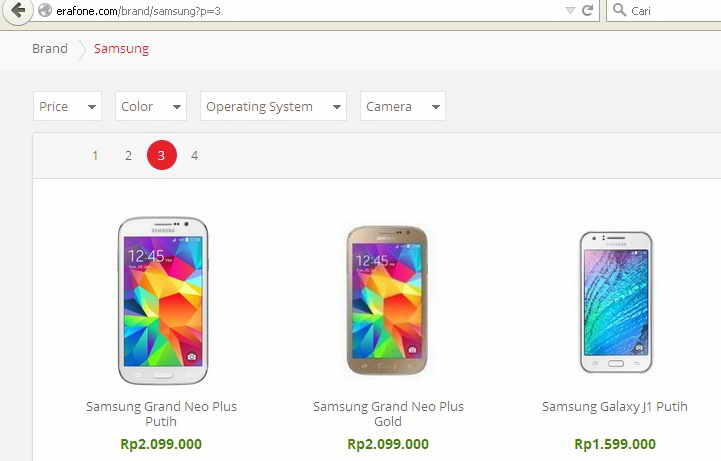 Ini Jualan HP Samsung Aneh... gak sesuai harga di web dengan harga di jual toko