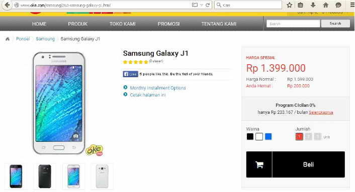 Ini Jualan HP Samsung Aneh... gak sesuai harga di web dengan harga di jual toko