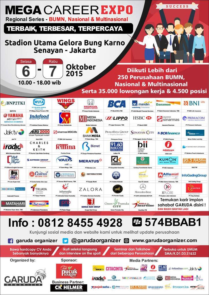 Mega Career Expo Jakarta Regional Series – BUMN, Nasional &amp; Multinasional