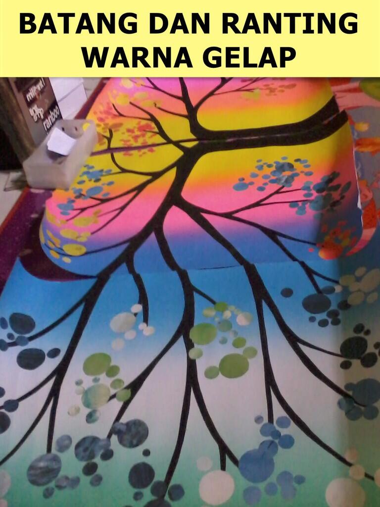 &#91;KOMBAT&#93; - DIY - Colourful Tree Dari Kertas Bekas - Recycle Art - Step By Step