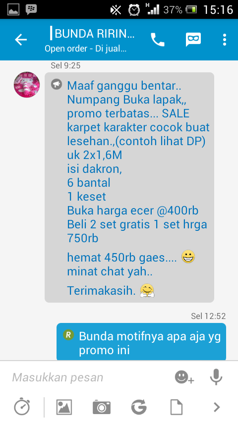 Penipuan Karpet Set Online PIN BB 2b47a82e