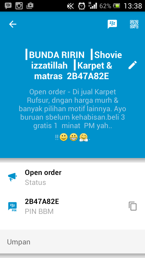Penipuan Karpet Set Online PIN BB 2b47a82e