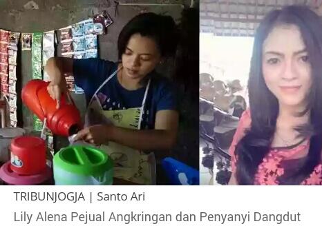 Si Cantik Ini Siang Jualan Angkringan, Kalau Malam Jadi Artis