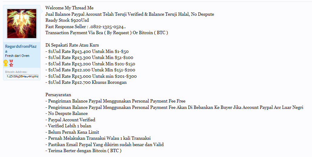 Penipu Balance Paypal