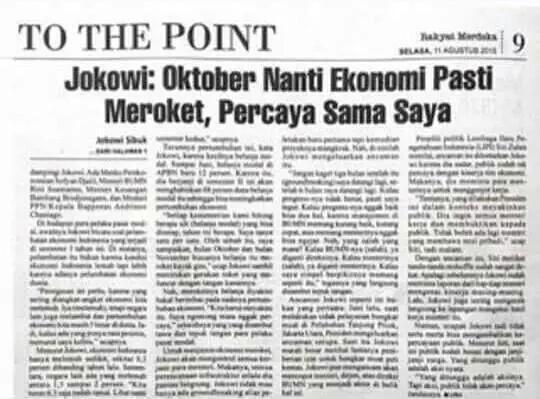 ( Ada Yang Masih Percaya?)Jokowi Yakin Serapan Belanja Modal Meroket pada Oktober