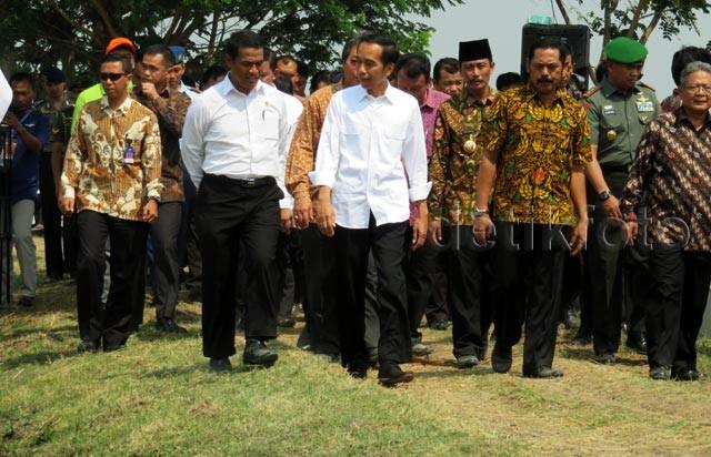 &#91;Main ke sawah&#93; Jokowi Blusukan Lihat Proses Olah Sawah dengan Mikrobia