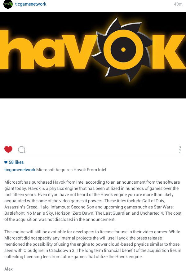 HAVOK Dibeli Microsoft