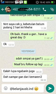 ++++++ Testimonial BelanjaUSB :D ++++++ 