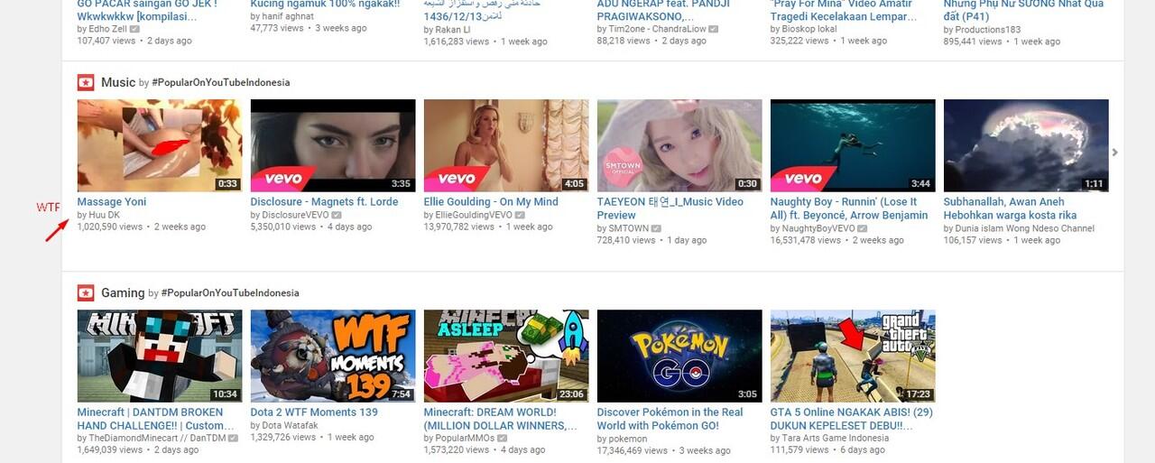 &#91;WTF&#93; Sekarang Youtube kok kaya Youp*rn ya ?