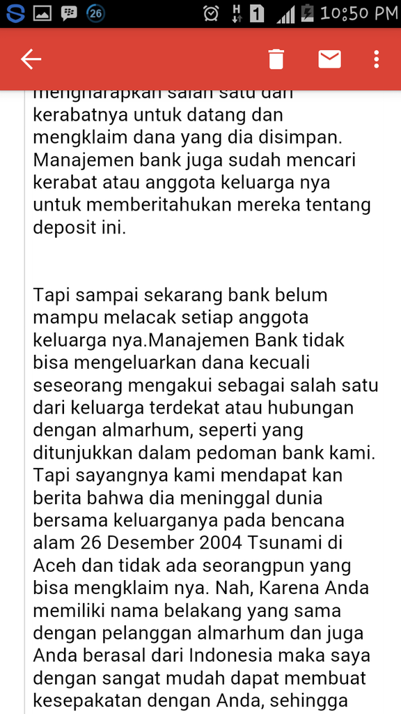 Modus baru Penipuan melalui email gan.