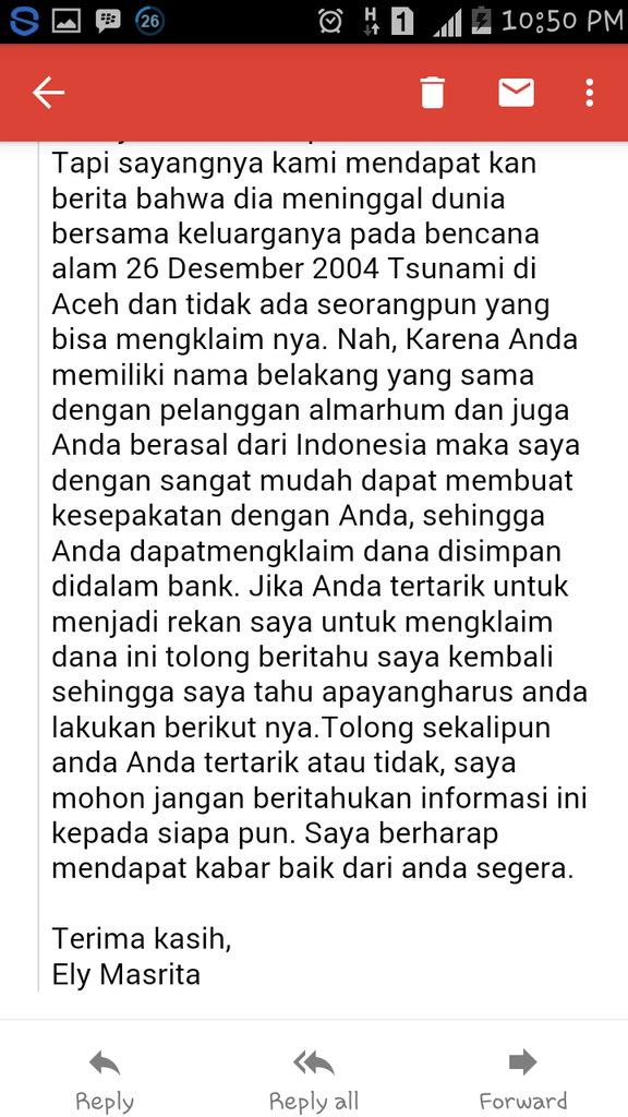 Modus baru Penipuan melalui email gan.