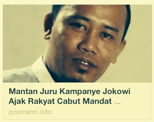 &#91;Kecebong INSYAF&#93; Mantan Juru Kampanye Jokowi Ajak Rakyat Cabut Mandat Presiden