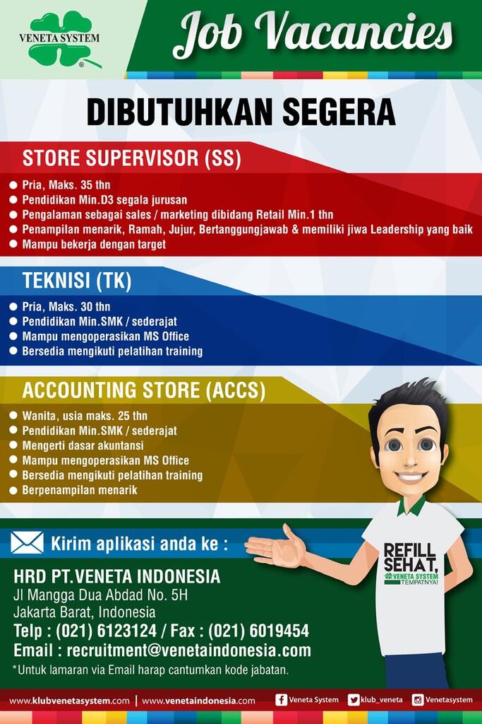 LOWONGAN KERJA DI PT. VENETA NUSANTARA (VENETA SYSTEM)