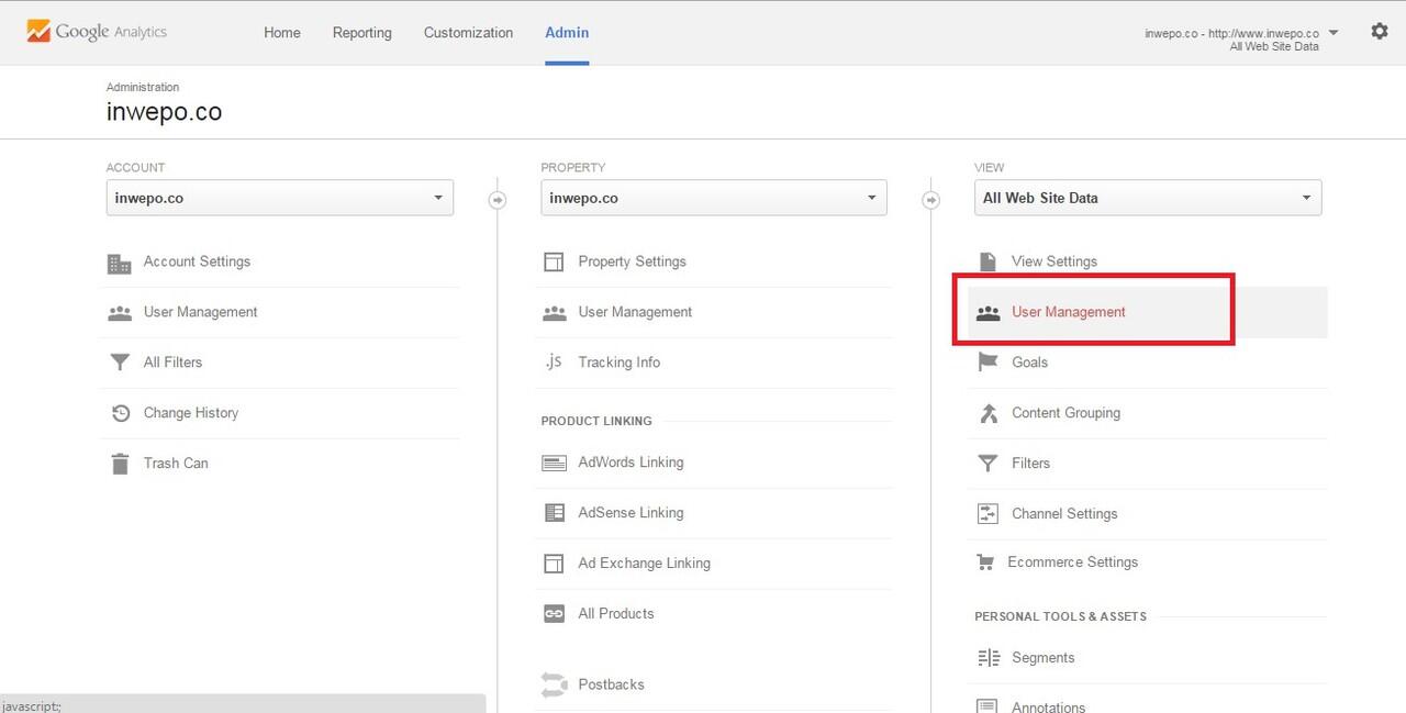 Cara Menambahkan Penggunaan atau Admin di Google Aanalytics