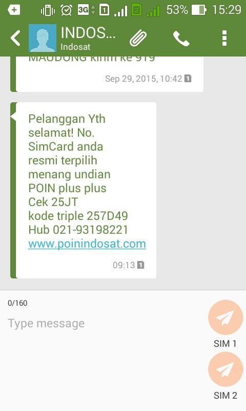 &#91;HATI HATI&#93; ni gan penipuan lagi yang mengatasnmakan indosat