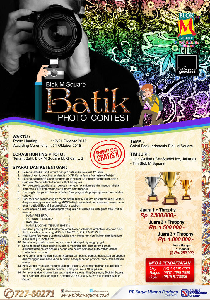 Yuk, ikutan Blok M Square Batik Photo Contest