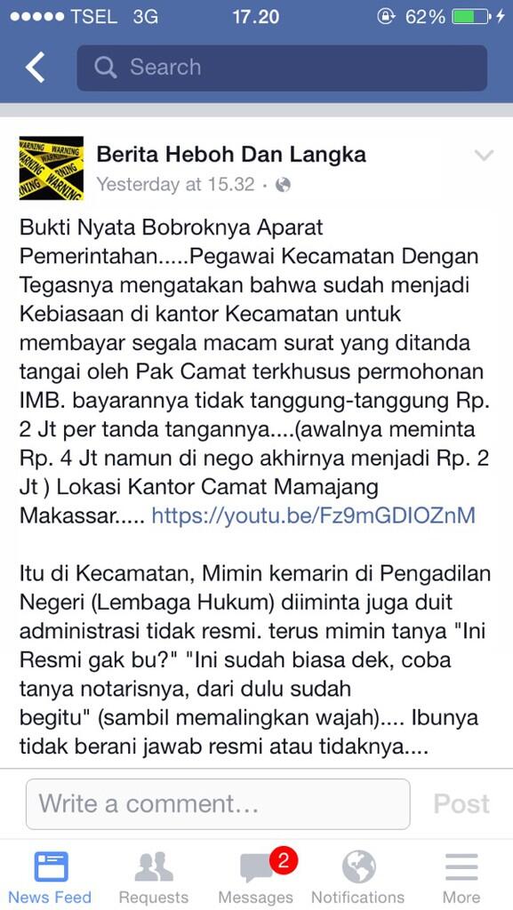Bukti Nyata Bobroknya Aparat Pemerintahan