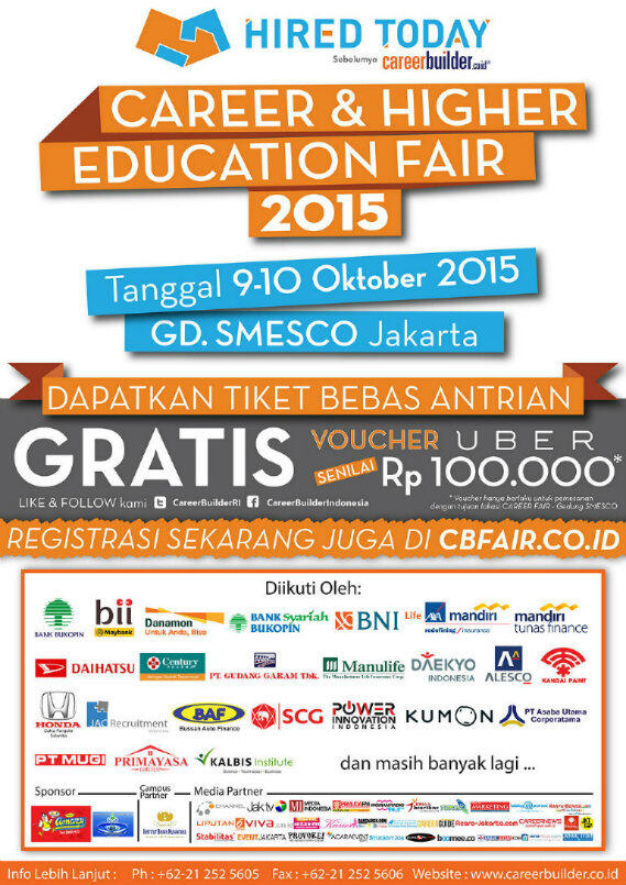 Info Job Fair " CAREER & HIGHER EDUCATION FAIR "