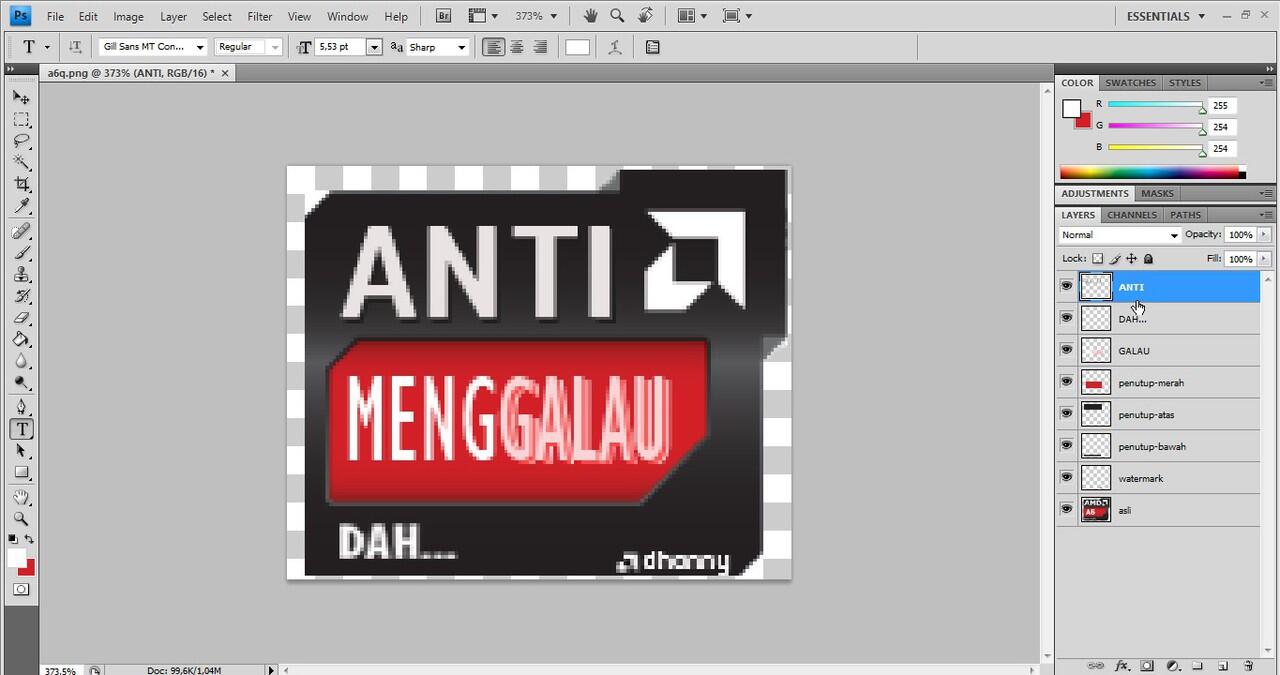 Membuat 'ANTI GALAU' dari stiker a-em-deh rade*n' terbaru