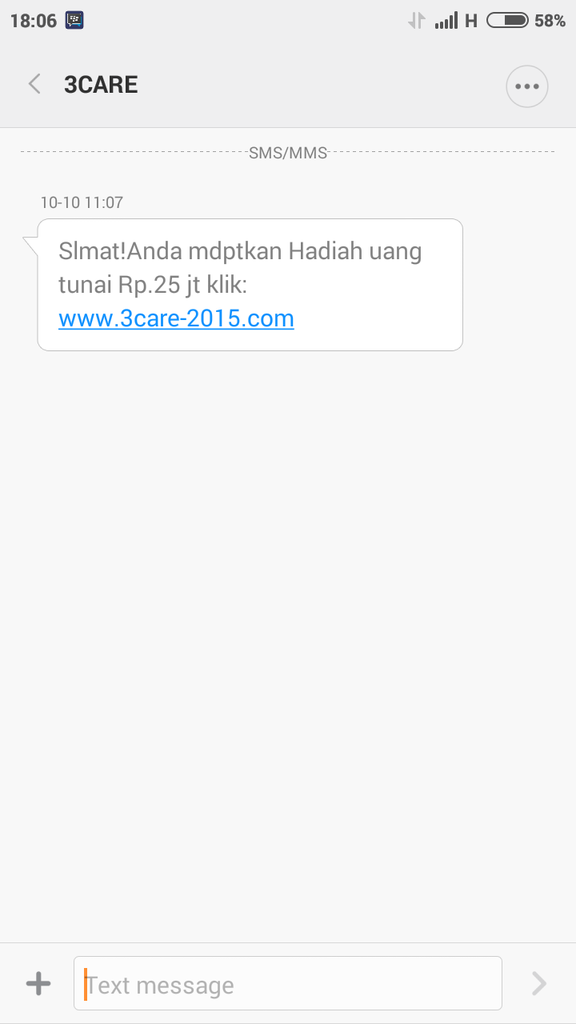 modus sms penipuan makin canggih gan!!