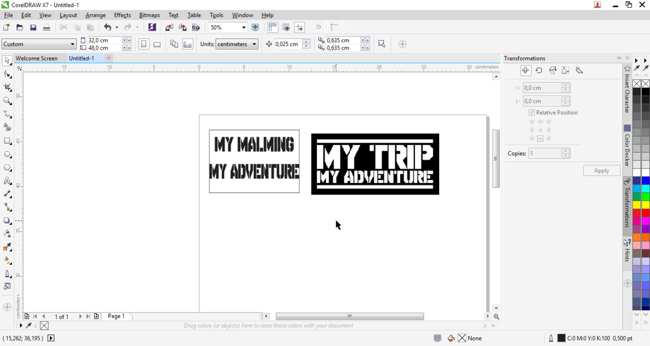 Membuat Logo custom dari 'MY TRIP MY ADVENTURE' -kreasikan sesukamu-