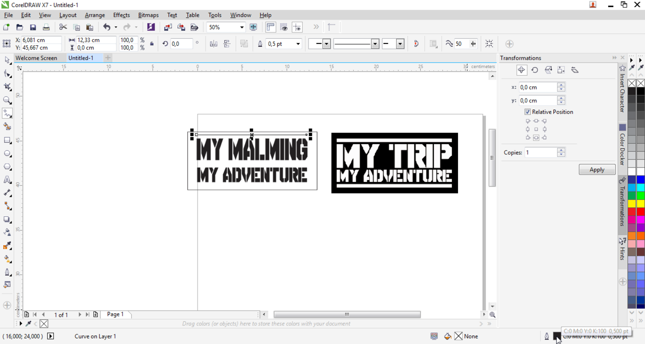 Membuat Logo custom dari 'MY TRIP MY ADVENTURE' -kreasikan sesukamu-