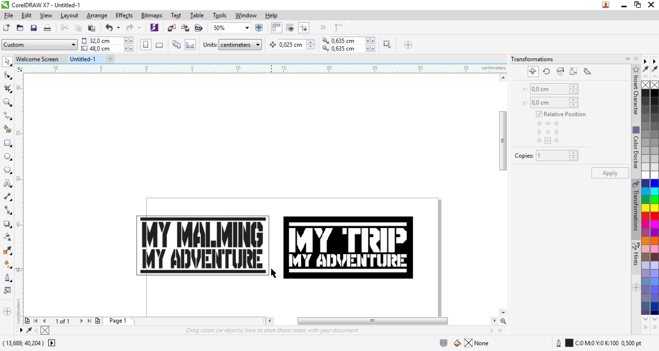 Membuat Logo custom dari 'MY TRIP MY ADVENTURE' -kreasikan sesukamu-