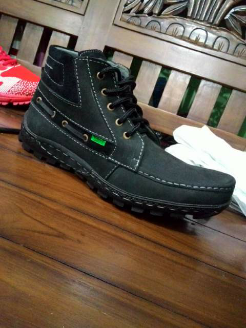 Sepatu Safety Boygie & Caterpillar Kulit Sol Gum | Pantofel Bally & Kickers Kulit