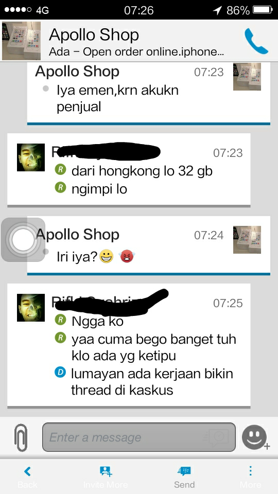 Share ,Penipu atau Bukan nih ? 284ACC43 a.k.a Apolo Shop