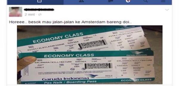 Jangan Sesekali Upload Tiket Pesawat di Medsos