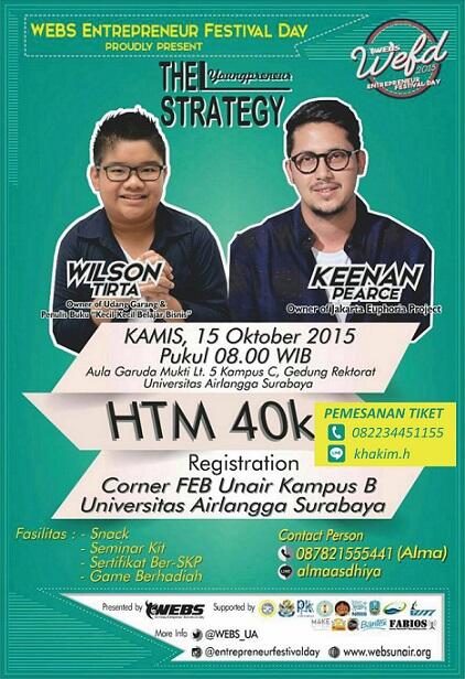 &#91;INFO SEMINAR&#93; Seminar &quot;The Strategy&quot; with Keenan Pearce and Wilson Tirta