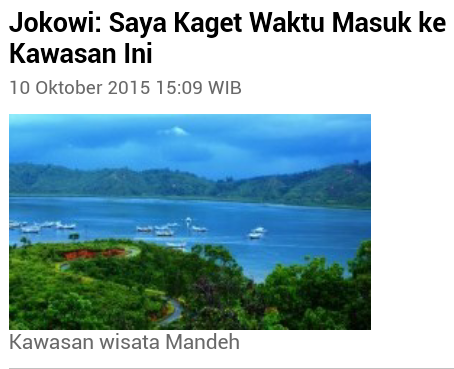 Jokowi : Saya Kaget Waktu Masuk ke Kawasan ini !!