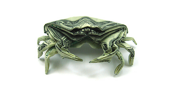 Wow keren gan !!!Seniman Jepang ini membuat Origami dengan uang kertas