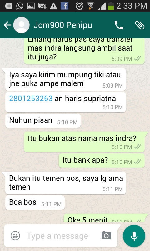 Indikasi kuat penipu. Nyaris Ketipu 7 Juta Rupiah. Hati-hati